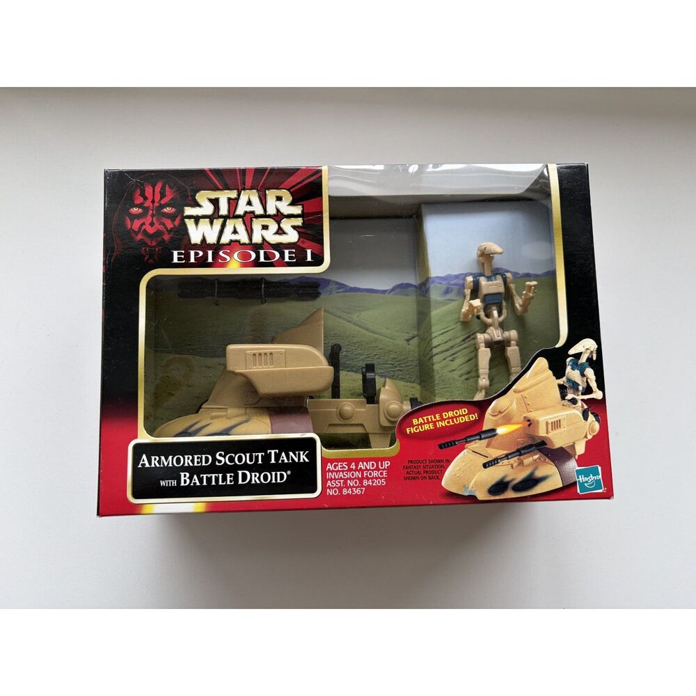 Star Wars Ep 1 Armored Scout Tank with Battle Droid NIB